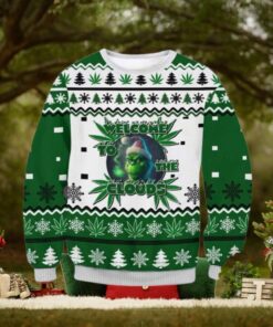 Welcome To The Clouds Grinch Weed Ugly Christmas Sweater Gift For Holiday