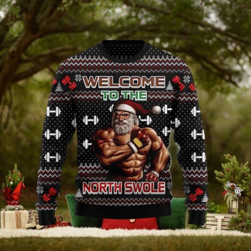 Welcome To The North Swole Merry Ugly Christmas Sweater