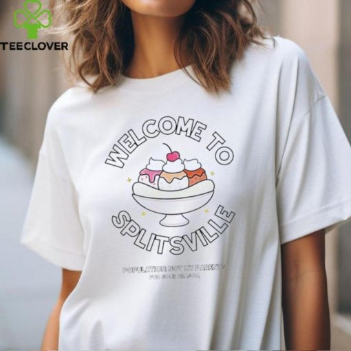 Welcome to splitsville population not my parents for some reason ice cream shirt