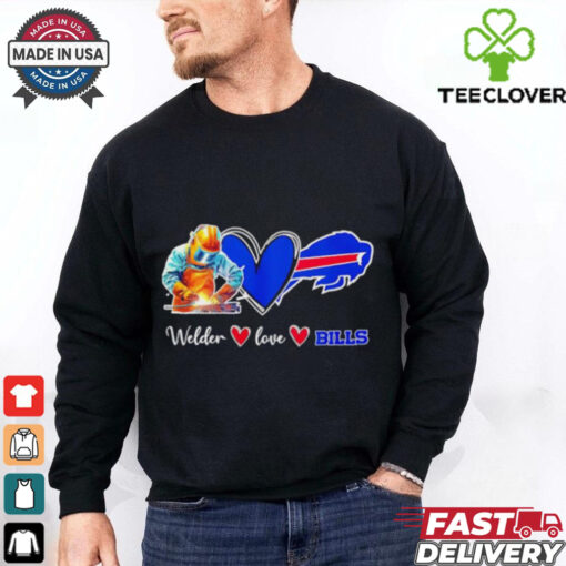 Welder love Buffalo Bills heart shirt