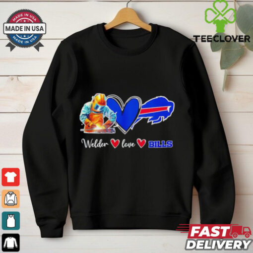 Welder love Buffalo Bills heart shirt