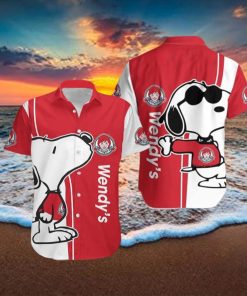 Wendy’s Logo Brand Snoopy Hawaiian Shirt Gift Summer