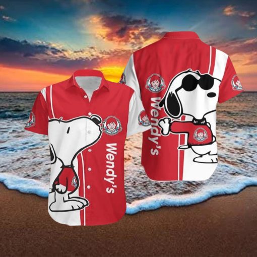Wendy’s Logo Brand Snoopy Hawaiian Shirt Gift Summer