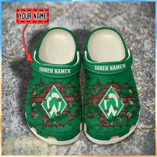 Werder Bremen Break Cracked Hole Design Crocs