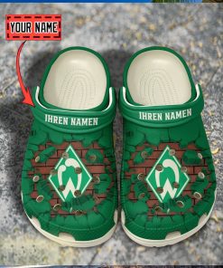 Werder Bremen Break Cracked Hole Design Crocs