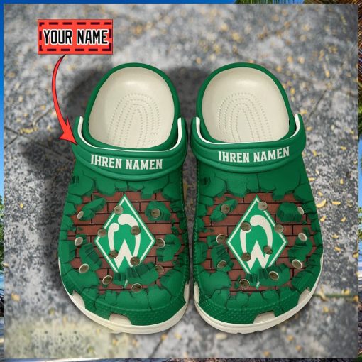 Werder Bremen Break Cracked Hole Design Crocs