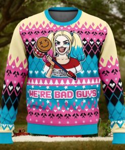 Were Bad Guys Harley Quinn DC Comics Ugly Christmas Sweater