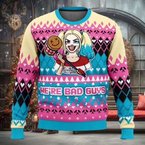 Were Bad Guys Harley Quinn DC Comics Ugly Christmas Sweater