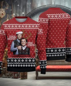 We’re Here To F Sh Up Merry Xmas Woolen Ugly Christmas Sweater Gift For Men Women
