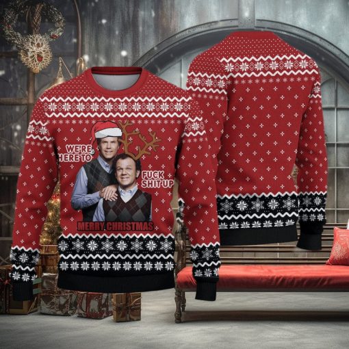 We’re Here To F Sh Up Merry Xmas Woolen Ugly Christmas Sweater Gift For Men Women
