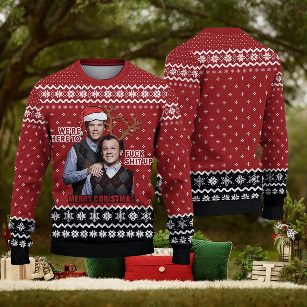 We’re Here To F Sh Up Merry Xmas Woolen Ugly Christmas Sweater Gift For Men Women We’re Here To F Sh Up Merry Xmas Woolen Ugly Christmas Sweater Gift For Men Women