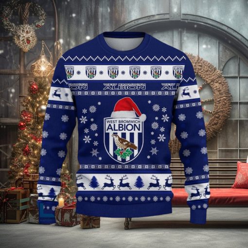 West Bromwich Albion F.C Luau Efl Logo Team Ugly Christmas Sweater For Fans Gift Unisex Sweatshirt