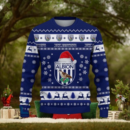 West Bromwich Albion F.C Luau Efl Logo Team Ugly Christmas Sweater For Fans Gift Unisex Sweatshirt
