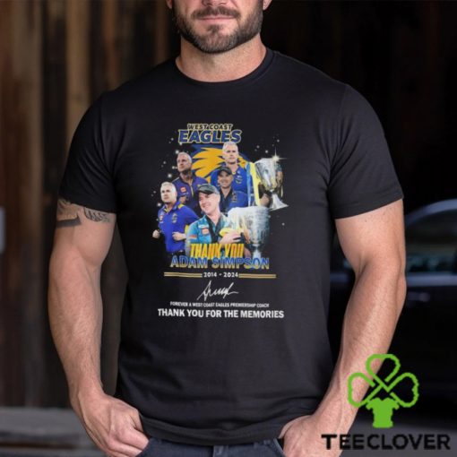 West Coast Eagles Adam Simpson 2014 2024 Thank You For The Memories T Shirt