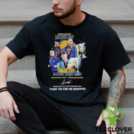 West Coast Eagles Adam Simpson 2014 2024 Thank You For The Memories T Shirt