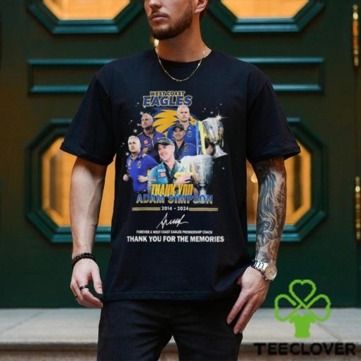 West Coast Eagles Adam Simpson 2014 2024 Thank You For The Memories T Shirt