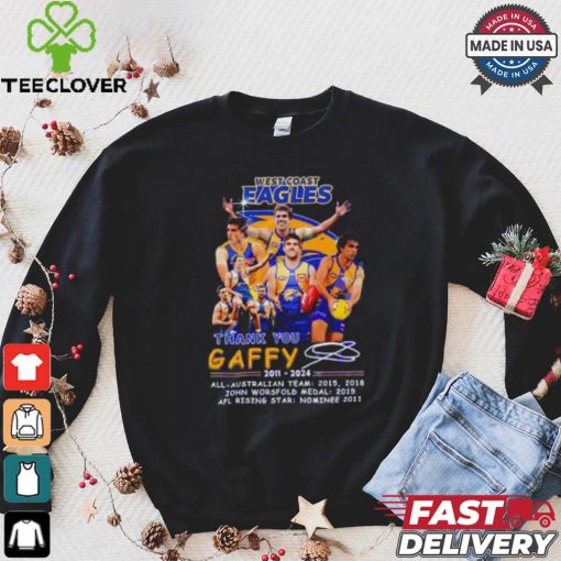 West Coast Eagles x Andrew Gaff thank you shirt