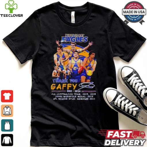 West Coast Eagles x Andrew Gaff thank you shirt