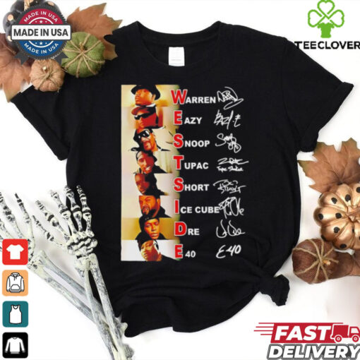 West Coast Legends rappers name signatures shirt