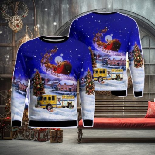 West Elmira Fire Department AOP Ugly Sweater Gift For Christmas