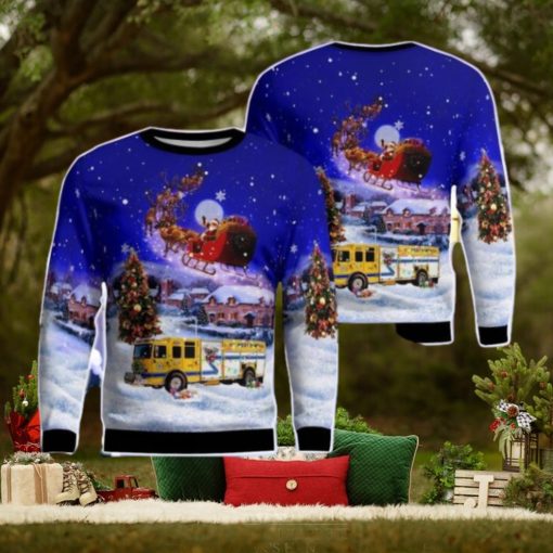 West Elmira Fire Department AOP Ugly Sweater Gift For Christmas