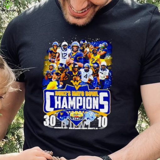 West Virginia Football 2023 Duke’s Mayo Bowl Champions Victory North Carolina 30 10 Shirt