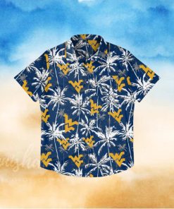 West Virginia Mountaineers Black Floral Hawaiian Shirt