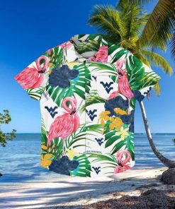 West Virginia Mountaineers Flamingo Hawaiian Shirt