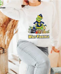 West Virginia Mountaineers Grinch and Max dog funny Christmas shirt