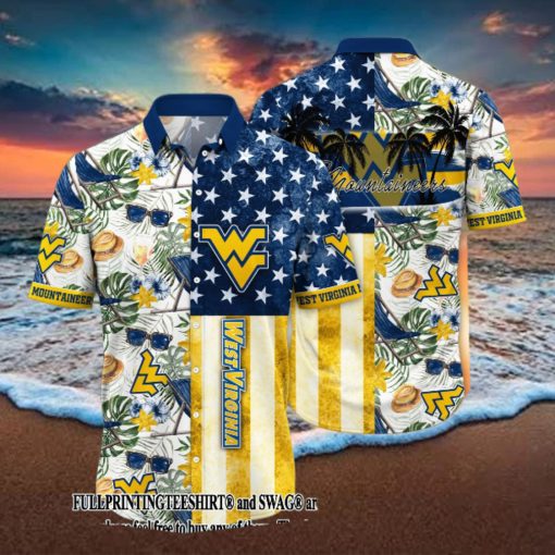 West Virginia Mountaineers NCAA Flower For Fans Full Printed Hawaii Shirt And Thoodie, sweater, longsleeve, shirt v-neck, t-shirt