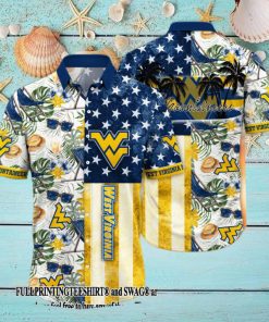 West Virginia Mountaineers NCAA Flower For Fans Full Printed Hawaii Shirt And Tshirt