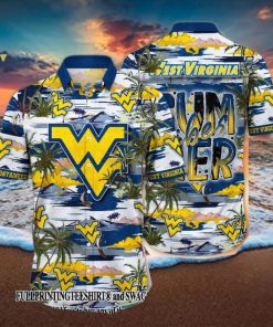 West Virginia Mountaineers NCAA Flower For Sport Fans All Over Printed Hawaii Shirt And Tshirt
