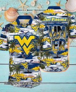 West Virginia Mountaineers NCAA Flower For Sport Fans All Over Printed Hawaii Shirt And Tshirt