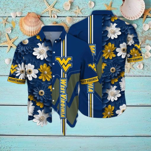 West Virginia Mountaineers NCAA Flower Hot Outfit All Over Print Hawaii Shirt And Thoodie, sweater, longsleeve, shirt v-neck, t-shirt