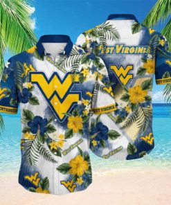 West Virginia Mountaineers NCAA2 Aloha Tropical Flower Hawaiian Shirt Football Fans Shirt