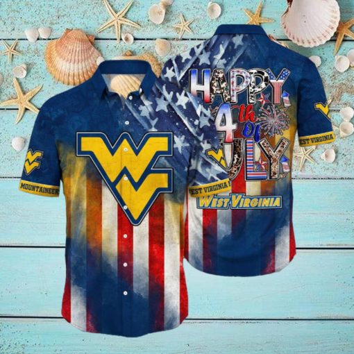 West Virginia Mountaineers NCAA2 Independence Day Holidays Hawaiian Shirt For Men Women Gift