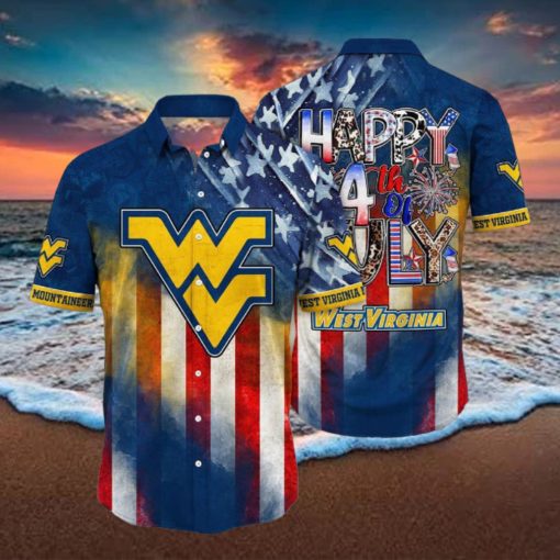 West Virginia Mountaineers NCAA2 Independence Day Holidays Hawaiian Shirt For Men Women Gift