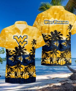 West Virginia Mountaineers Palms Tree Hawaiian Shirt