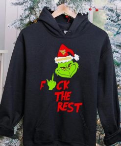 West Virginia Mountaineers Santa Grinch fuck the rest hoodie, sweater, longsleeve, shirt v-neck, t-shirt