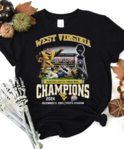 West Virginia Mountaineers Scooters Coffee Frisco Bowl Champions 2024 T Shirt