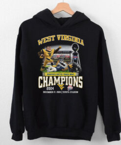 West Virginia Mountaineers Scooters Coffee Frisco Bowl Champions 2024 T Shirt