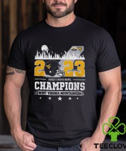 West Virginia Mountaineers Skyline 2023 Duke’s Mayo Bowl Champions Shirt