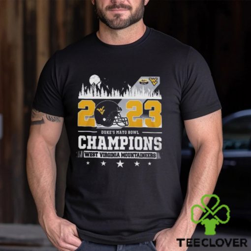 West Virginia Mountaineers Skyline 2023 Duke’s Mayo Bowl Champions Shirt