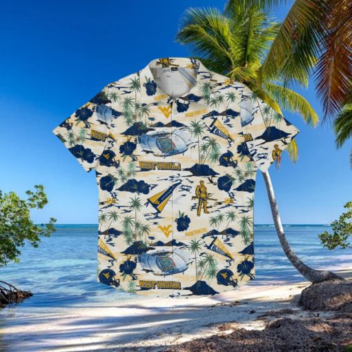 West Virginia Mountaineers Thematic Stadium Print Hawaiian Shirt