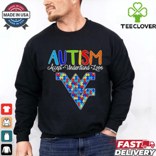 West Virginia Mountaineers autism accept understand love shirt
