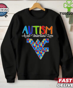 West Virginia Mountaineers autism accept understand love shirt