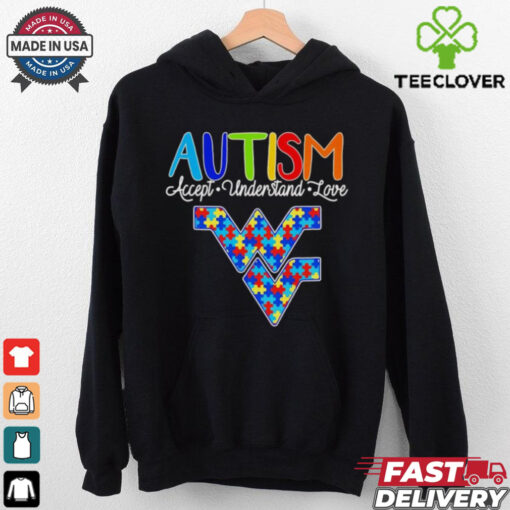 West Virginia Mountaineers autism accept understand love shirt