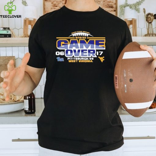 West Virginia Mountaineers vs Pitt Panthers 2023 Backyard Brawl score shirt