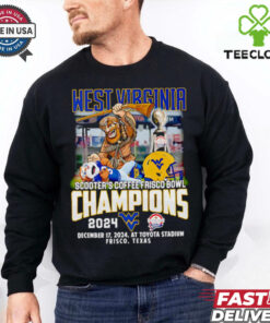 West Virginia Scooter’s Coffee Frisco Bowl Champions 2024 mascot shirt