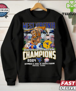 West Virginia Scooter’s Coffee Frisco Bowl Champions 2024 mascot shirt